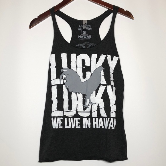 Men’s against all odds lucky we live Hawaii - Picture 1 of 3